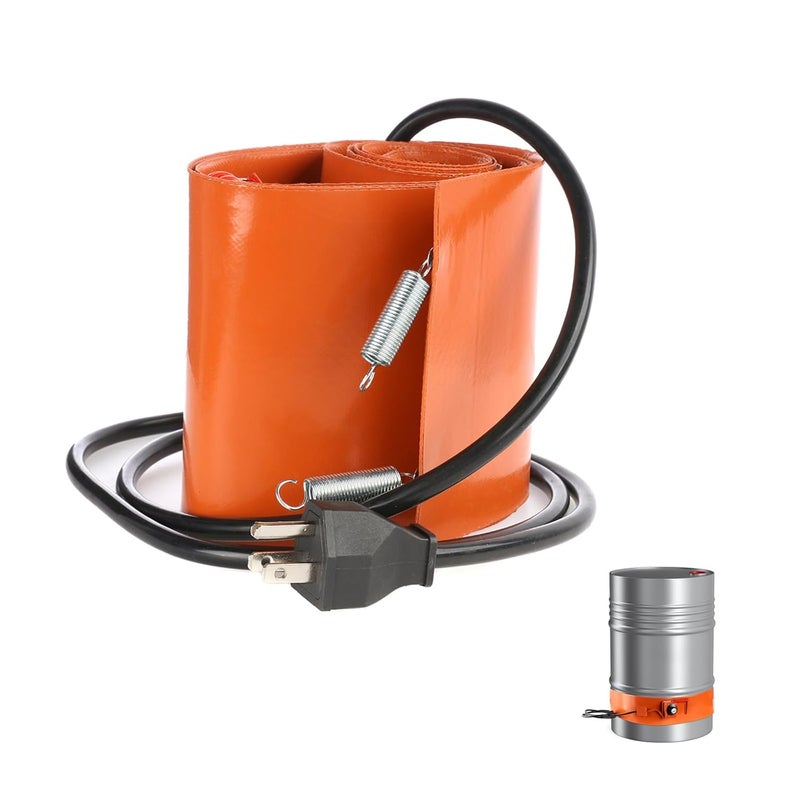 BEAMNOVA Metal Drum Heater 120V Pail Heating Band for 55 Gal Barrel 5 * 68.5 inch Honey Oil Silicone Rubber Heating Band Heavy Duty Temperature Controller - Image 1